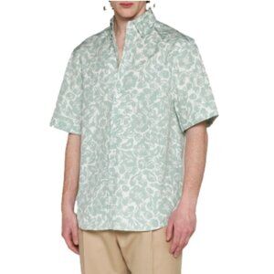 BNWT SS23 LANVIN MINT FLOWERS SHORT SLEEVE SHIRT 39